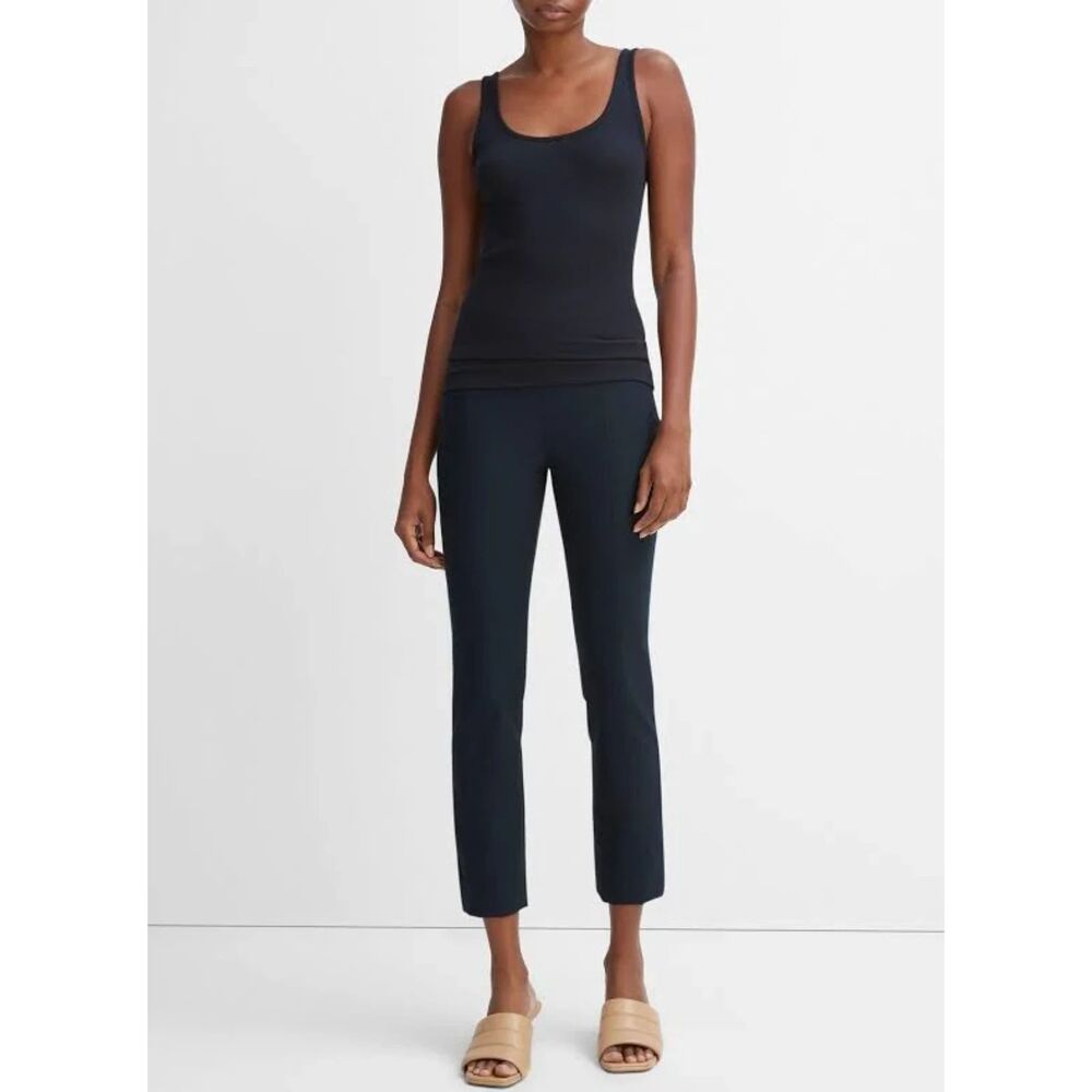 Vince Bobbi High-Rise Stitch-Seam Ponte Leggings (Style VR52921199)
